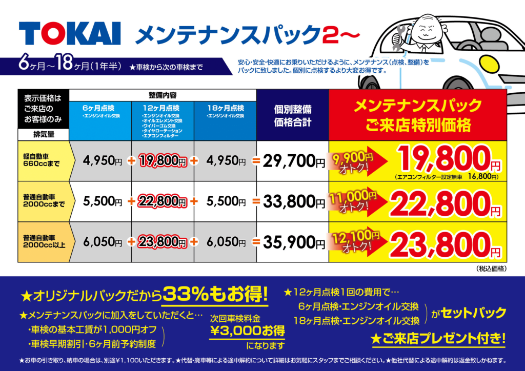 メンテナンスパック２