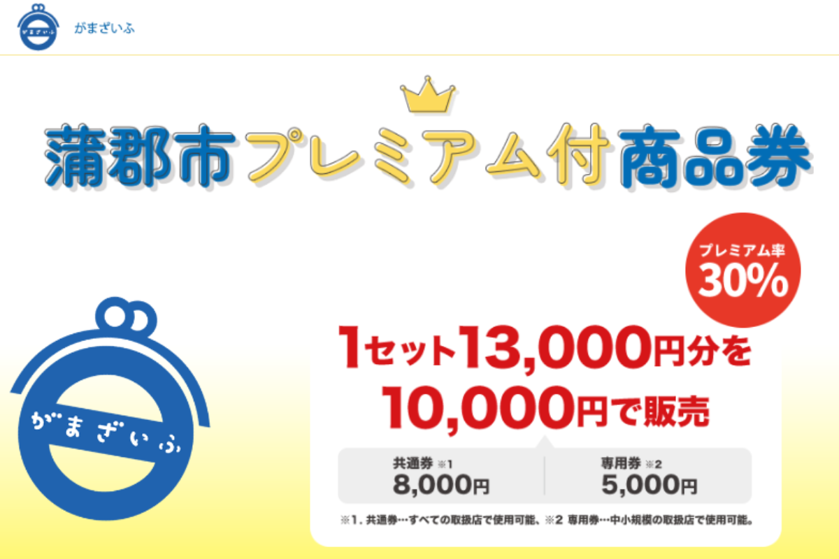 令和４年度蒲郡市プレミアム付商品券